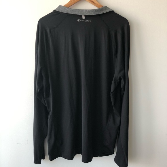 Champion Black Long Sleeve Mock Neck Pullover - Picture 2 of 6